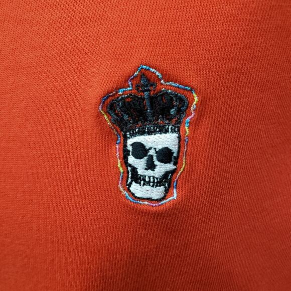 ROBERT GRAHAM Lucifer Polo Men XL Classic Fit Red Skull Embroidery Short Sleeve - Picture 4 of 13